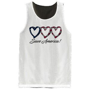 Save America USA Heart Mesh Reversible Basketball Jersey Tank