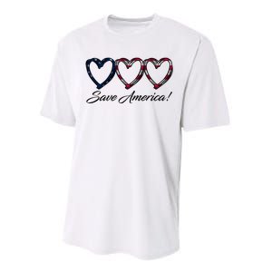 Save America USA Heart Performance Sprint T-Shirt