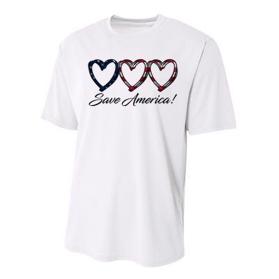 Save America USA Heart Performance Sprint T-Shirt