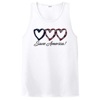 Save America USA Heart PosiCharge Competitor Tank