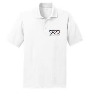 Save America USA Heart PosiCharge RacerMesh Polo