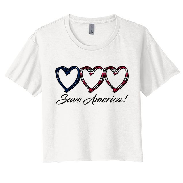 Save America USA Heart Crop Top