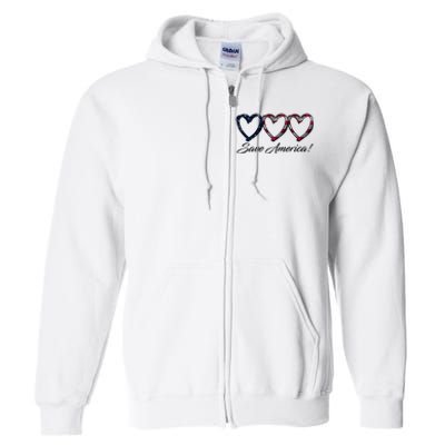 Save America USA Heart Full Zip Hoodie