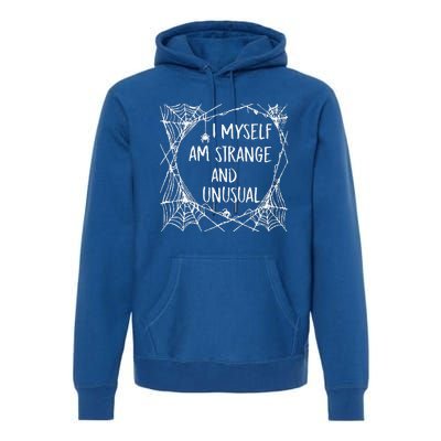 Strange And Unusual Spooky Spider Halloween 80s 90s Fans Funny Premium Hoodie