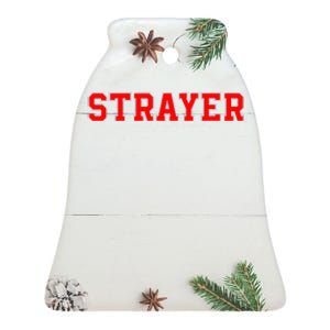 Strayer Athletic University College Alumni Style Ceramic Bell Ornament