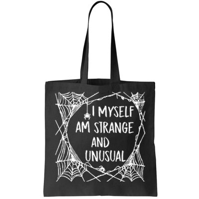 Strange and Unusual Spooky Spider Halloween 80s 90s Fans Tote Bag