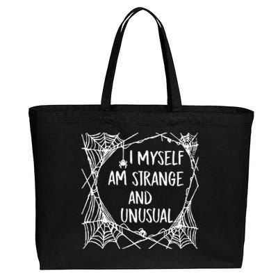 Strange and Unusual Spooky Spider Halloween 80s 90s Fans Cotton Canvas Jumbo Tote