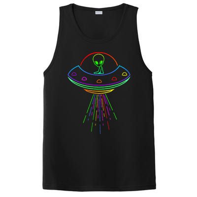 Space Alien Ufo Neon Lights Rave Alien Lovers PosiCharge Competitor Tank