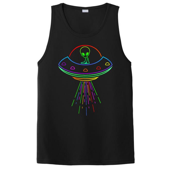 Space Alien Ufo Neon Lights Rave Alien Lovers PosiCharge Competitor Tank