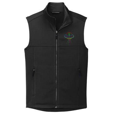 Space Alien Ufo Neon Lights Rave Alien Lovers Collective Smooth Fleece Vest