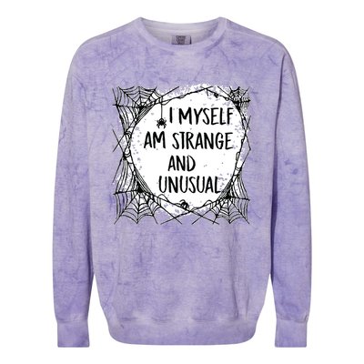 Strange And Unusual Spooky Halloween Colorblast Crewneck Sweatshirt