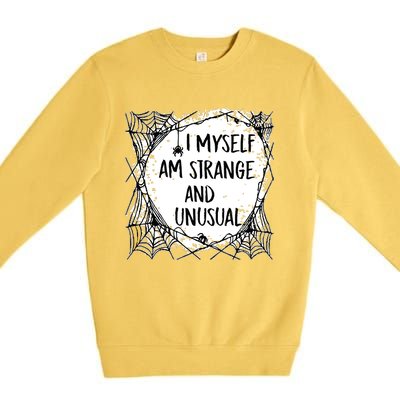 Strange And Unusual Spooky Halloween Premium Crewneck Sweatshirt