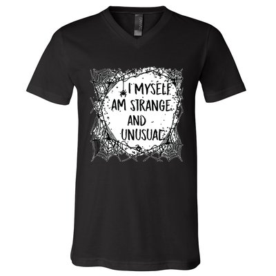 Strange And Unusual Spooky Halloween V-Neck T-Shirt