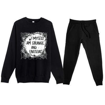 Strange And Unusual Spooky Halloween Premium Crewneck Sweatsuit Set