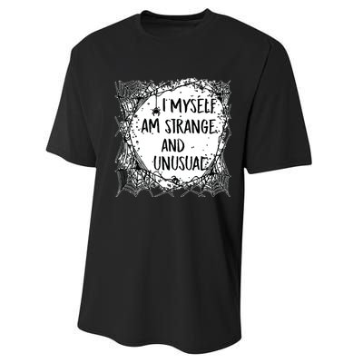 Strange And Unusual Spooky Halloween Performance Sprint T-Shirt