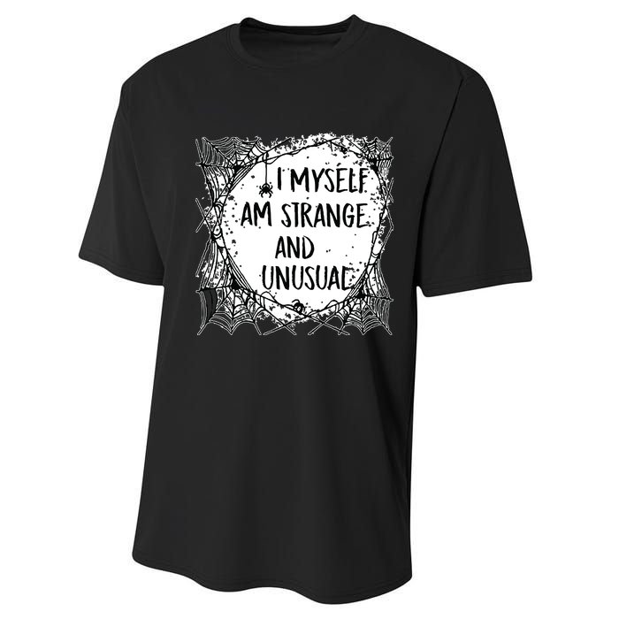 Strange And Unusual Spooky Halloween Performance Sprint T-Shirt