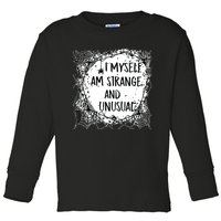 Strange And Unusual Spooky Halloween Toddler Long Sleeve Shirt