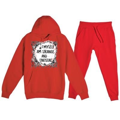 Strange And Unusual Spooky Halloween Premium Hooded Sweatsuit Set