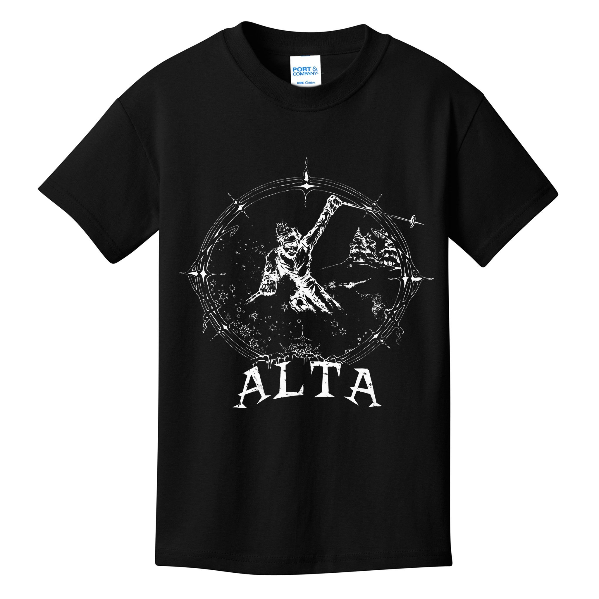 Ski Alta Utah Vintage Retro Snow Sking Kids T-Shirt