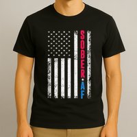 Sober Af Us Flag Support Sobriety Cause Recovery Sober T-Shirt