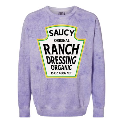 Saucy Original Ranch Dressing Costume Colorblast Crewneck Sweatshirt