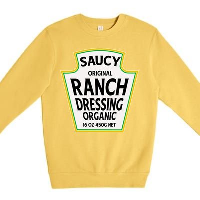 Saucy Original Ranch Dressing Costume Premium Crewneck Sweatshirt