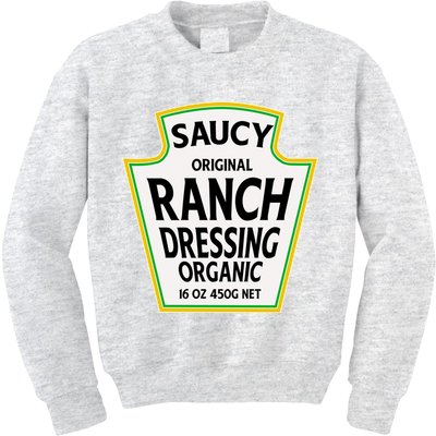 Saucy Original Ranch Dressing Costume Kids Sweatshirt