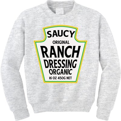 Saucy Original Ranch Dressing Costume Kids Sweatshirt