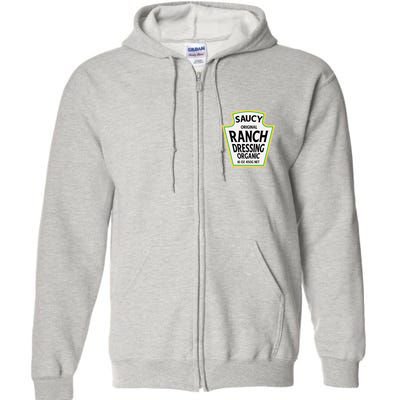 Saucy Original Ranch Dressing Costume Full Zip Hoodie