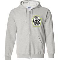 Saucy Original Ranch Dressing Costume Full Zip Hoodie