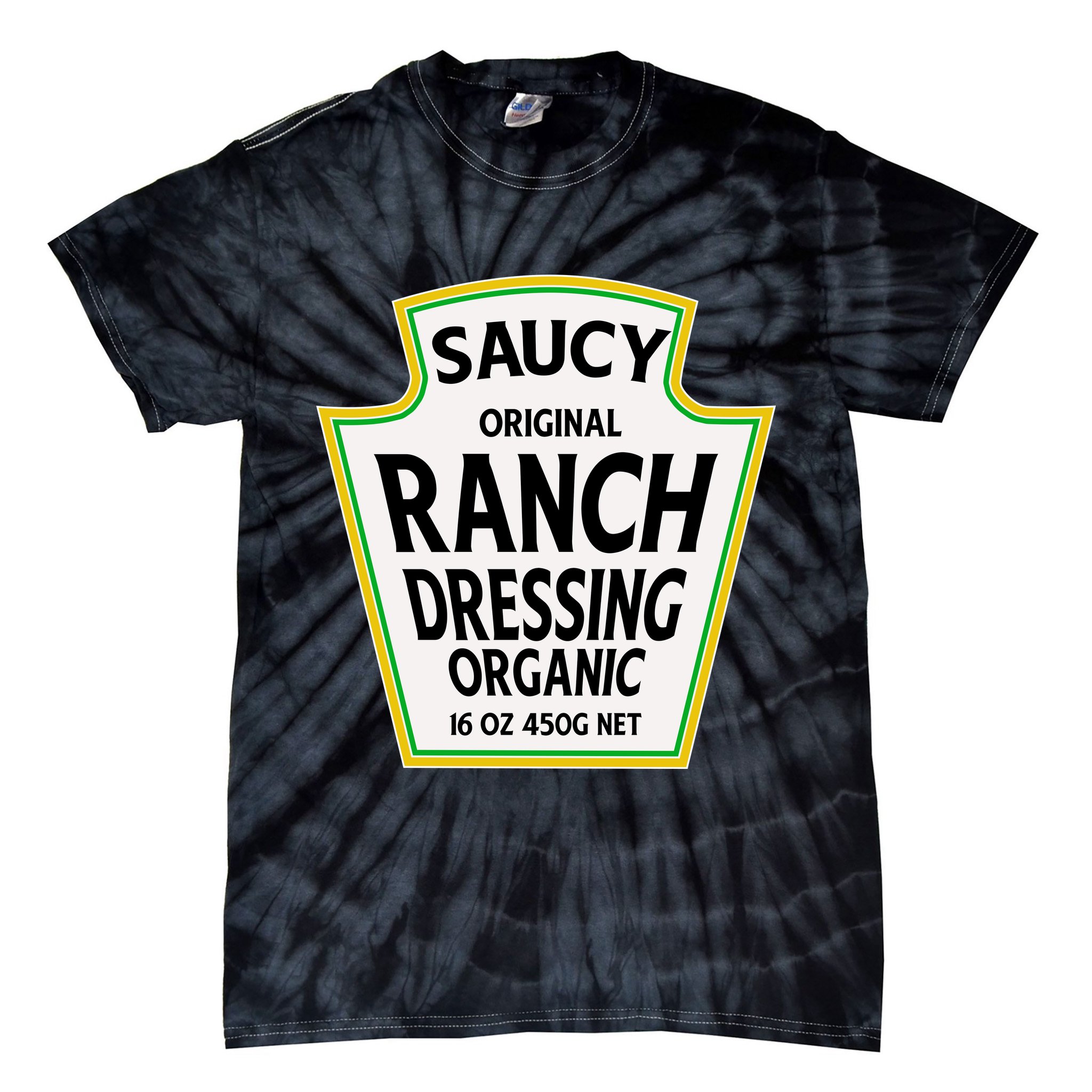 Saucy Original Ranch Dressing Costume Tie-Dye T-Shirt