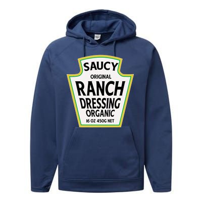 Saucy Original Ranch Dressing Costume Performance Fleece Hoodie