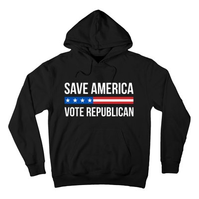 Save America Vote Republican American Flag Vintage Hoodie