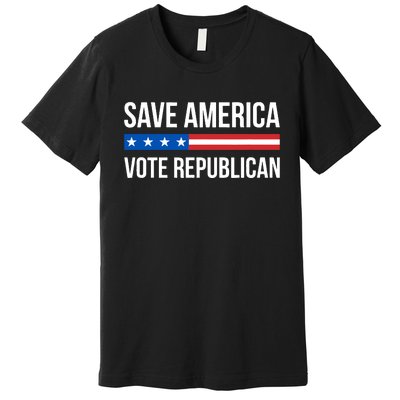 Save America Vote Republican American Flag Vintage Premium T-Shirt