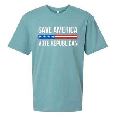 Save America Vote Republican American Flag Vintage Sueded Cloud Jersey T-Shirt