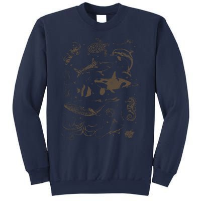 Sea Animal Vintage 90s Tattoo Sweatshirt