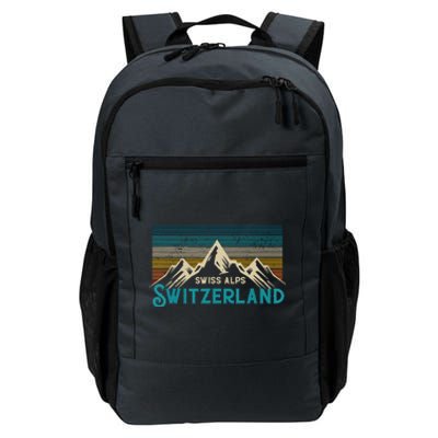 Switzerland Alps Vintage Mountains Swiss Souvenir Gift Daily Commute Backpack