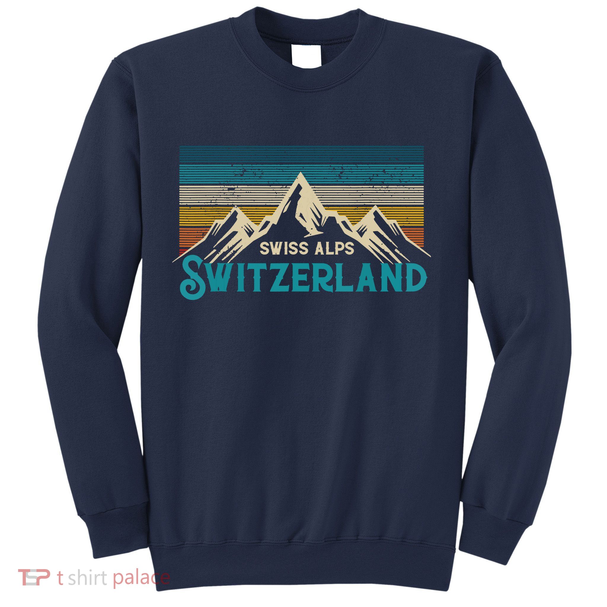 Switzerland Alps Vintage Mountains Swiss Souvenir Gift Sweatshirt