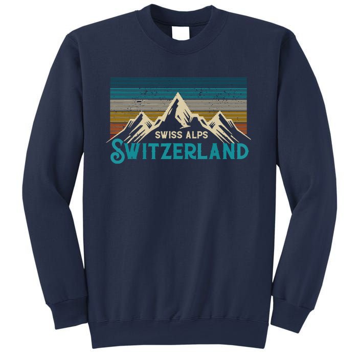 Switzerland Alps Vintage Mountains Swiss Souvenir Gift Sweatshirt