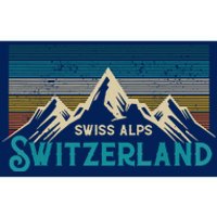 Switzerland Alps Vintage Mountains Swiss Souvenir Gift Bumper Sticker