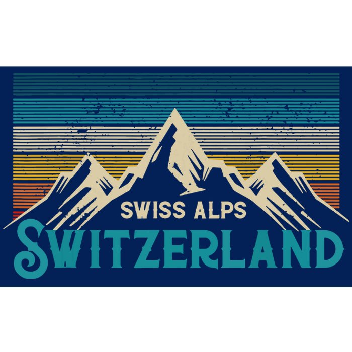 Switzerland Alps Vintage Mountains Swiss Souvenir Gift Bumper Sticker