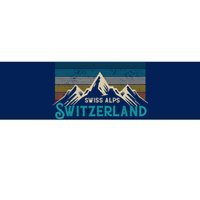 Switzerland Alps Vintage Mountains Swiss Souvenir Gift Bumper Sticker