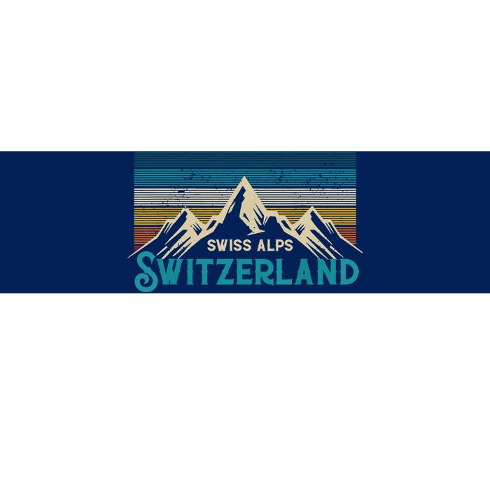 Switzerland Alps Vintage Mountains Swiss Souvenir Gift Bumper Sticker