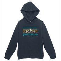 Switzerland Alps Vintage Mountains Swiss Souvenir Gift Urban Pullover Hoodie