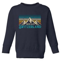Switzerland Alps Vintage Mountains Swiss Souvenir Gift Toddler Sweatshirt