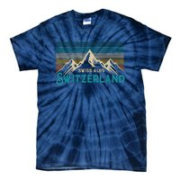 Switzerland Alps Vintage Mountains Swiss Souvenir Gift Tie-Dye T-Shirt