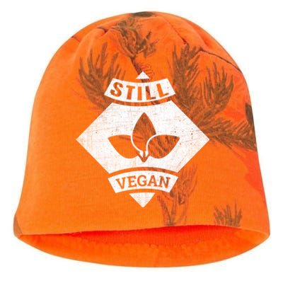 Still A Vegan Funny Vegetarian Veggie Plant Powered Gift Kati - Camo Knit Beanie