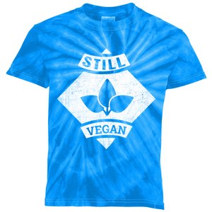 Still A Vegan Funny Vegetarian Veggie Plant Powered Gift Kids Tie-Dye T-Shirt