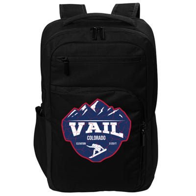 Ski At Vail Colorado Grunge Style Impact Tech Backpack