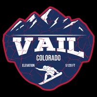 Ski At Vail Colorado Grunge Style Magnet